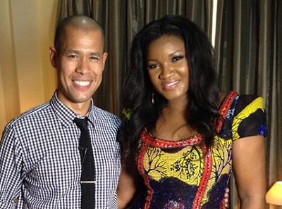 Omotola Jalade Ekeinde and VladDuthiers of CNN